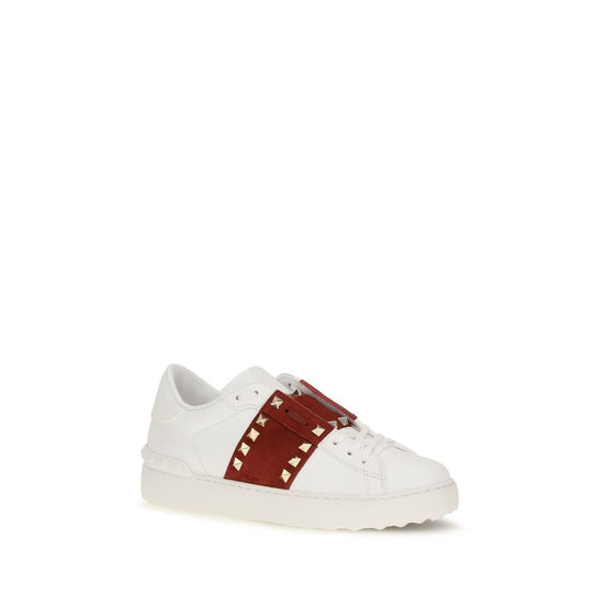 Valentino Garavani Rockstud White Leather Low Top Sneakers