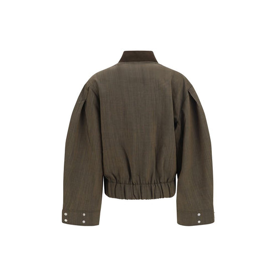 Ganni Bicolor Wool Oves Aries Bomber