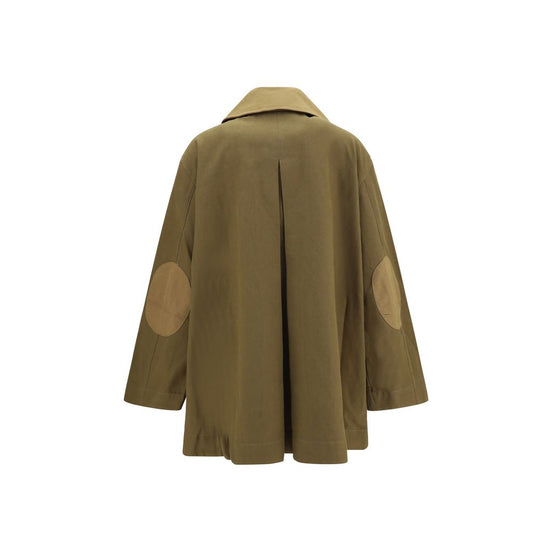Ganni Bicolor Cotton Full-Length Jacket
