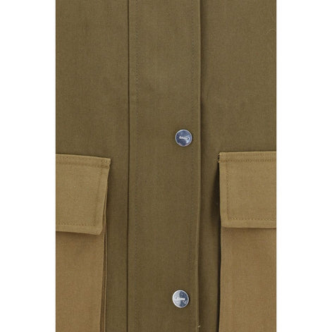 Ganni Bicolor Cotton Full-Length Jacket