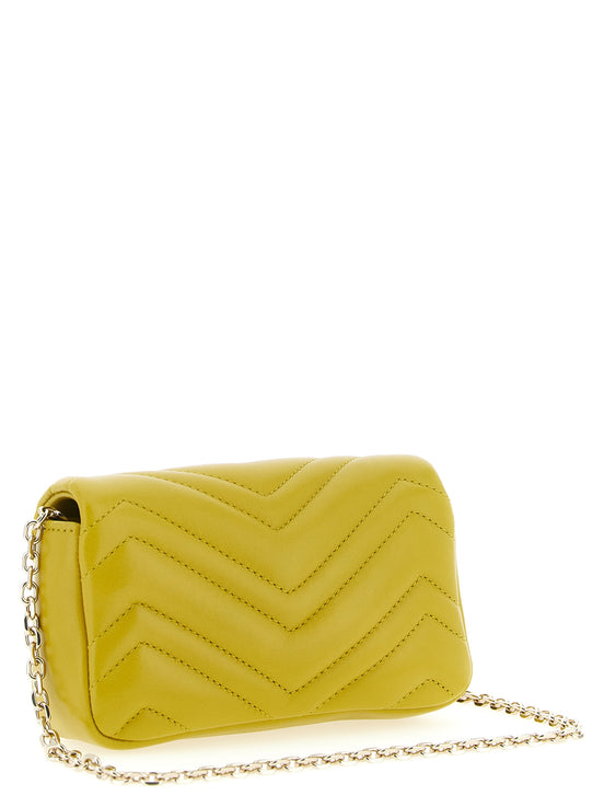 Gucci GG Marmont mini Yellow Lamb Leather Shoulder Bag