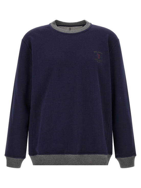 Brunello Cucinelli Blue Cotton Sweatshirt