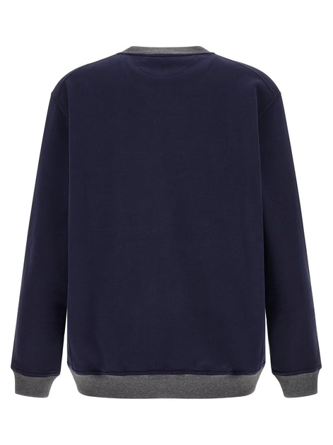 Brunello Cucinelli Blue Cotton Sweatshirt