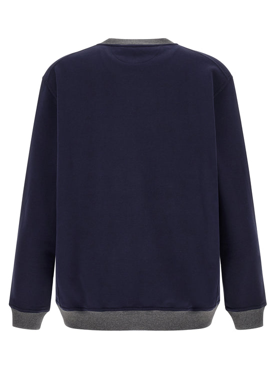 Brunello Cucinelli Blue Cotton Sweatshirt