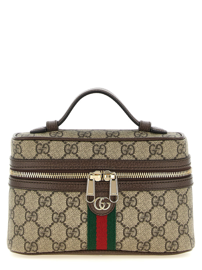 Gucci small Ophidia Vanity Beige Polyethylene Shoulder Bag