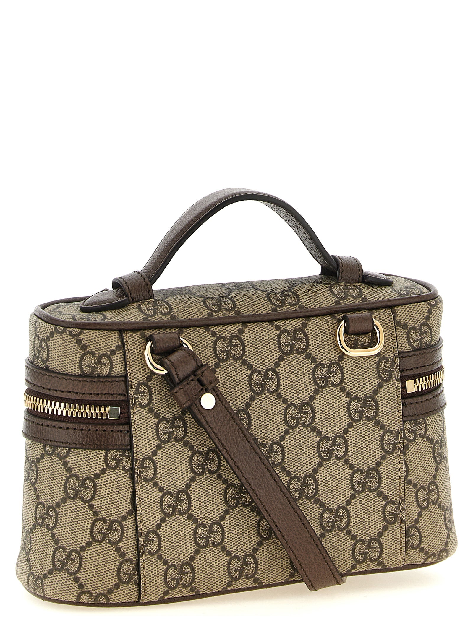 Gucci small Ophidia Vanity Beige Polyethylene Shoulder Bag