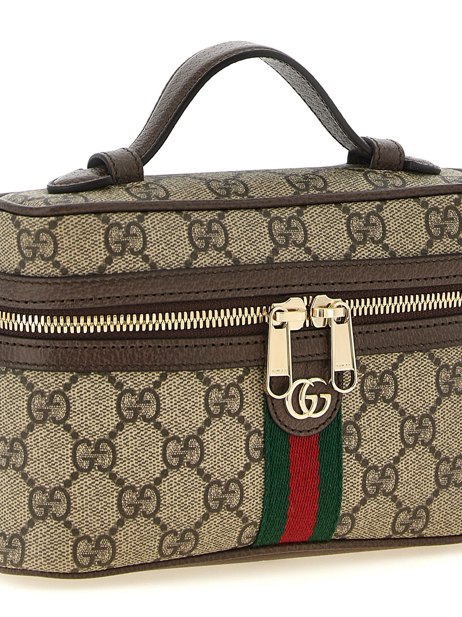 Gucci small Ophidia Vanity Beige Polyethylene Shoulder Bag