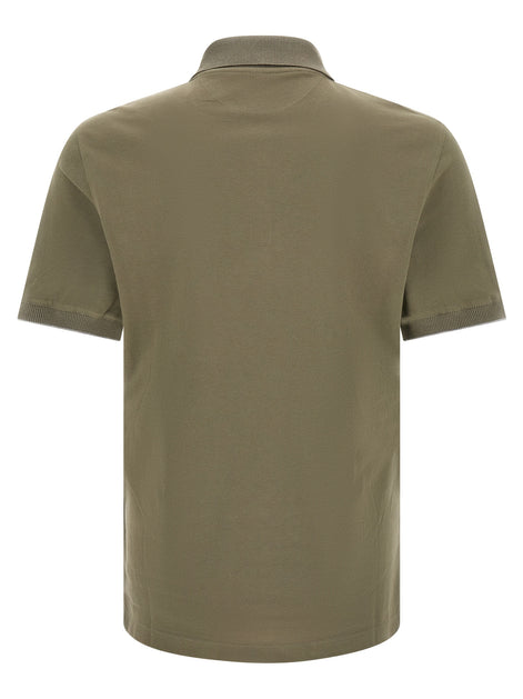 Brunello Cucinelli Bicolor Cotton Polo Shirt