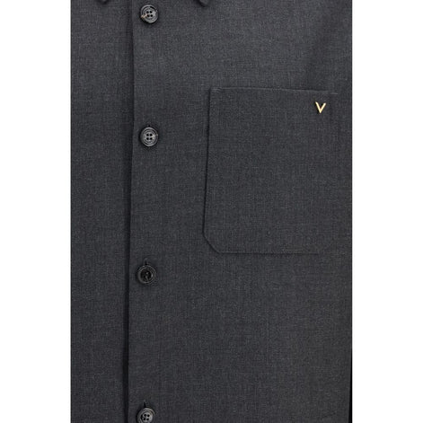 Valentino Garavani Gray Polyester Full-Length Jacket
