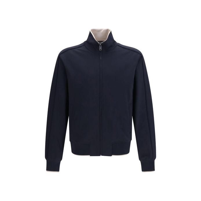 Dolce & Gabbana Blue Polyamide Full-Length Jacket