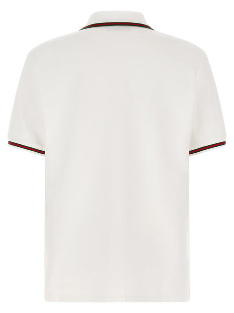 Gucci White Cotton Polo Shirt