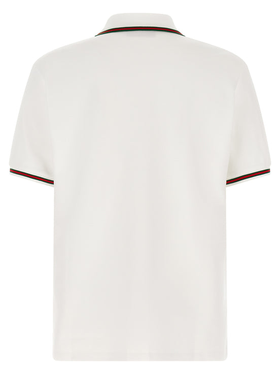 Gucci White Cotton Polo Shirt