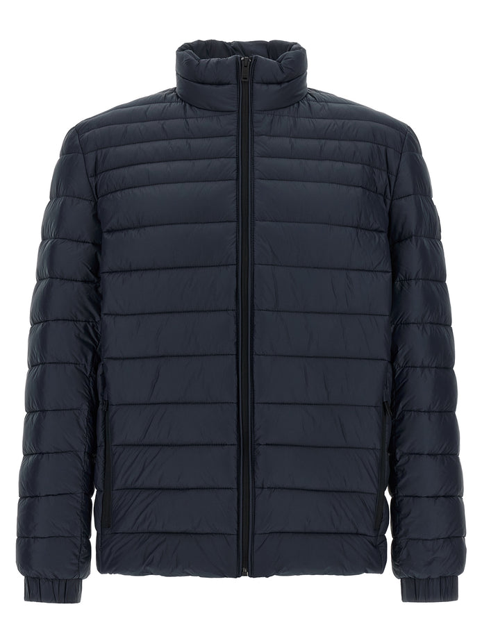 Hugo Boss Blue Polyamide Full-Length Jacket
