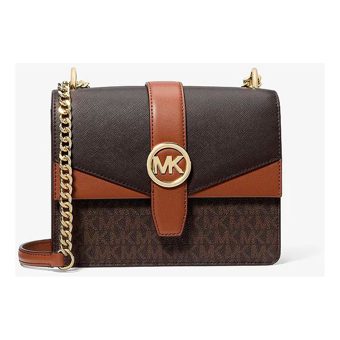 Michael Kors Brown Canvas Crossbody Bag