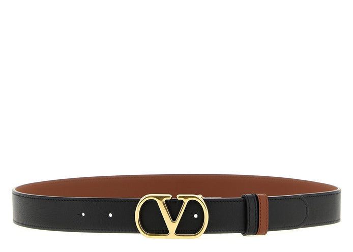 Valentino Garavani Black Calfskin Regular Belt