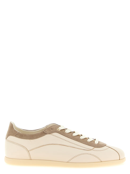 Brunello Cucinelli Beige Calfskin Low Top Sneakers