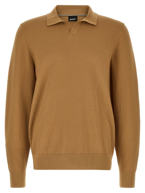 Hugo Boss Brown Cotton Polo Shirt