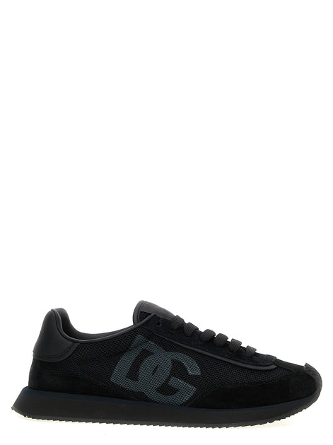 Dolce & Gabbana Black Calfskin Athletic Sneakers