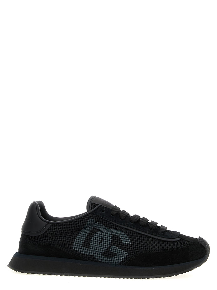 Dolce & Gabbana Black Calfskin Athletic Sneakers