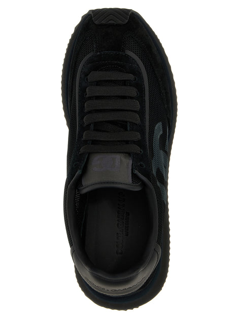 Dolce & Gabbana Black Calfskin Athletic Sneakers