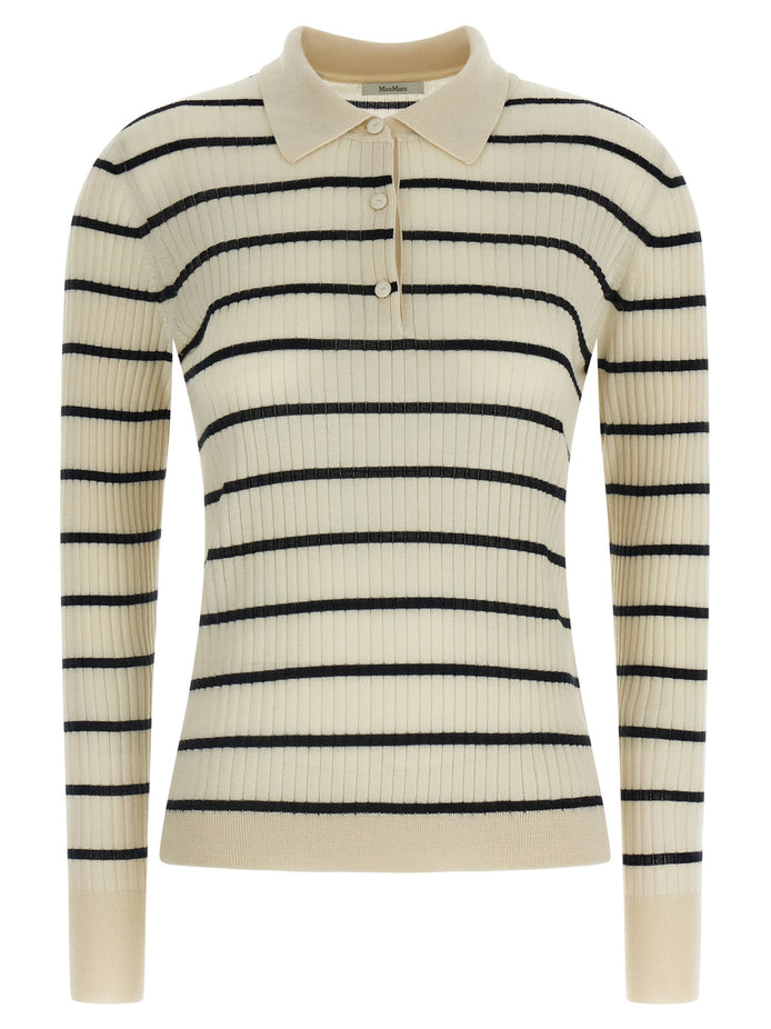 Max Mara Blue Cashmere Polo Shirt