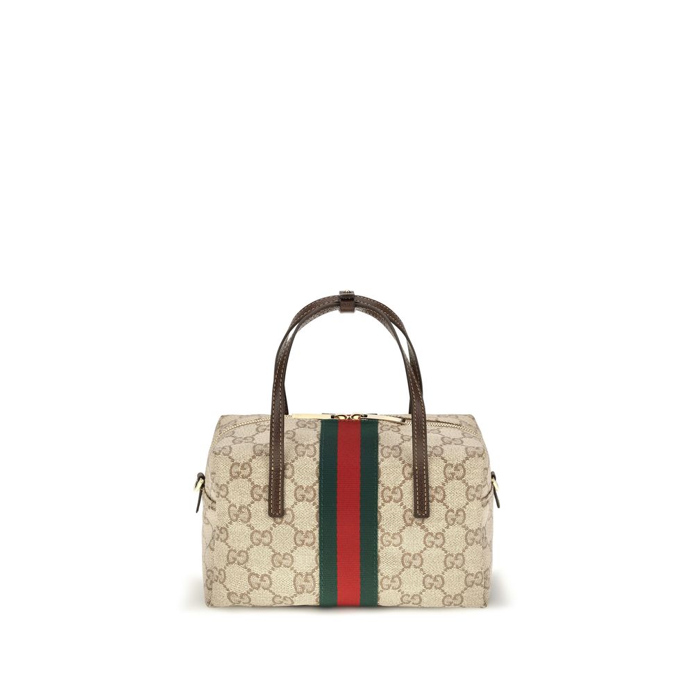 Gucci mini Boston Beige Fabric Handbag
