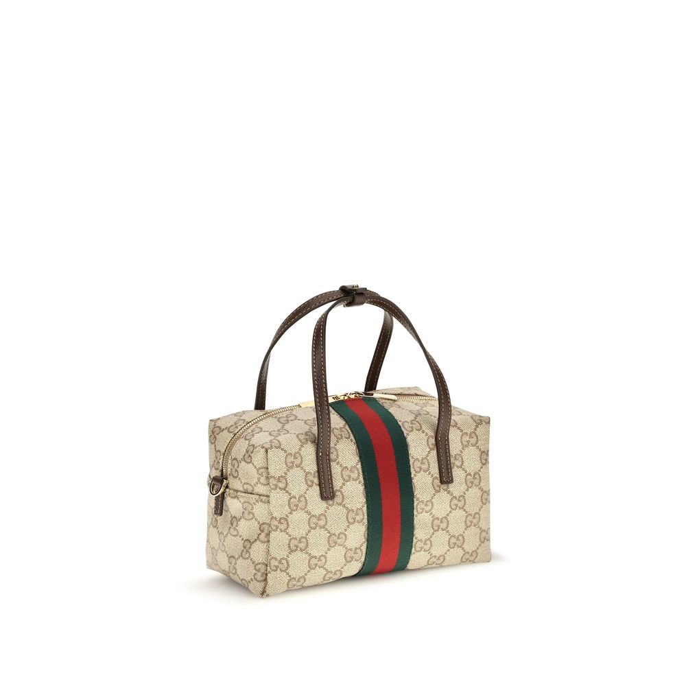 Gucci mini Boston Beige Fabric Handbag