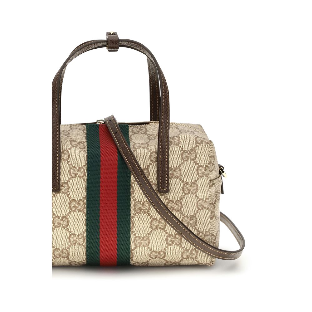 Gucci mini Boston Beige Fabric Handbag