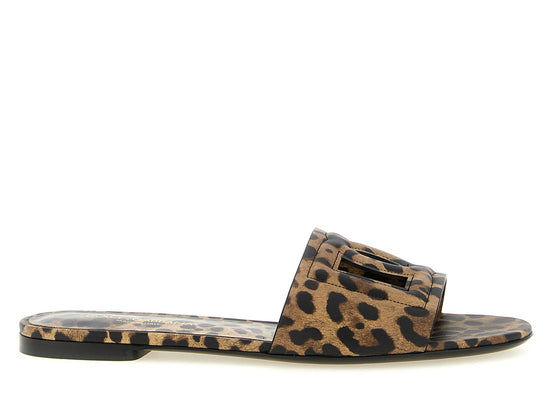 Dolce & Gabbana Brown Calfskin Slides
