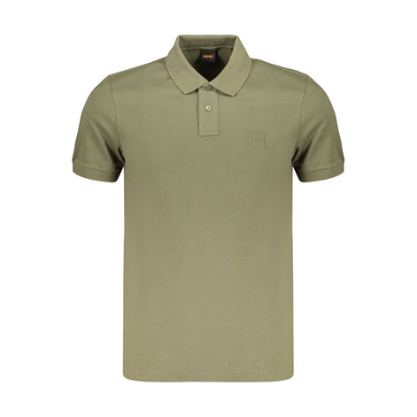 Hugo Boss Green Cotton Men's Polo Shirt