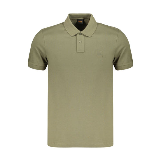Hugo Boss Green Cotton Men's Polo Shirt