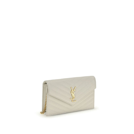Saint Laurent Cassandre White Leather Wallet