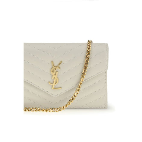 Saint Laurent Cassandre White Leather Wallet