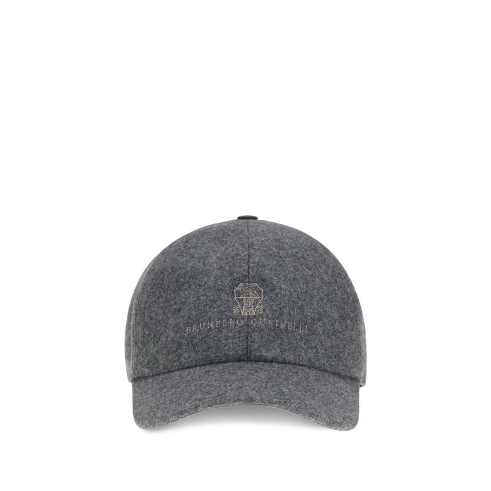 Brunello Cucinelli Gray Wool Oves Aries Cap (Baseball Hat)