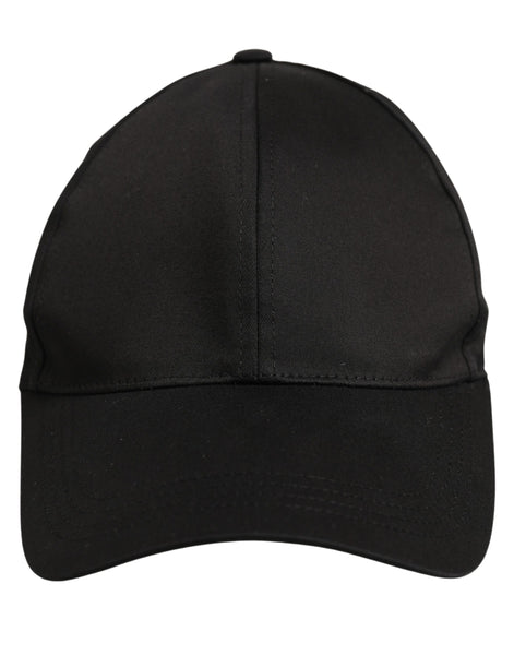 Dolce & Gabbana Men Black Cotton Baseball Cap 6 Panels Hat