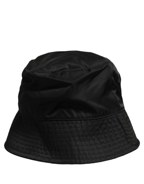 Dolce & Gabbana Men Black Nylon Wide Brim Bucket Capello Hat