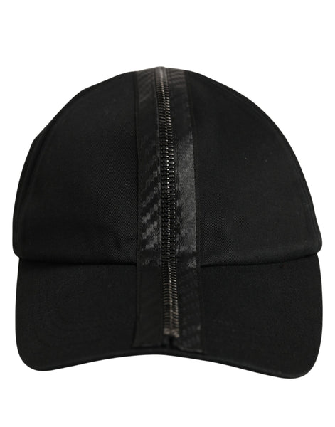 Dolce & Gabbana Men Black Cotton Baseball Cap 6 Panels Hat