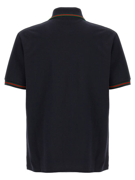 Gucci Blue Cotton Polo Shirt