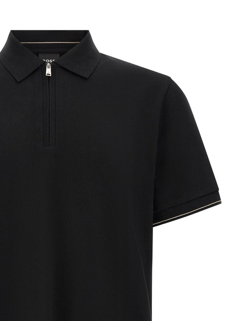 Hugo Boss Black Cotton Polo Shirt