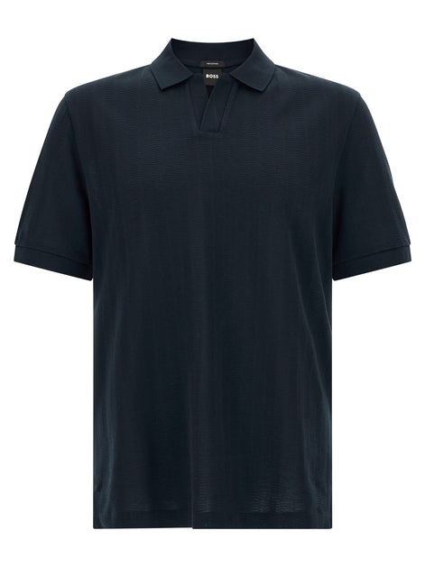 Hugo Boss Blue Cotton Polo Shirt