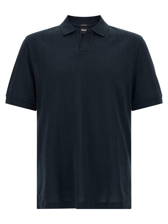 Hugo Boss Blue Cotton Polo Shirt