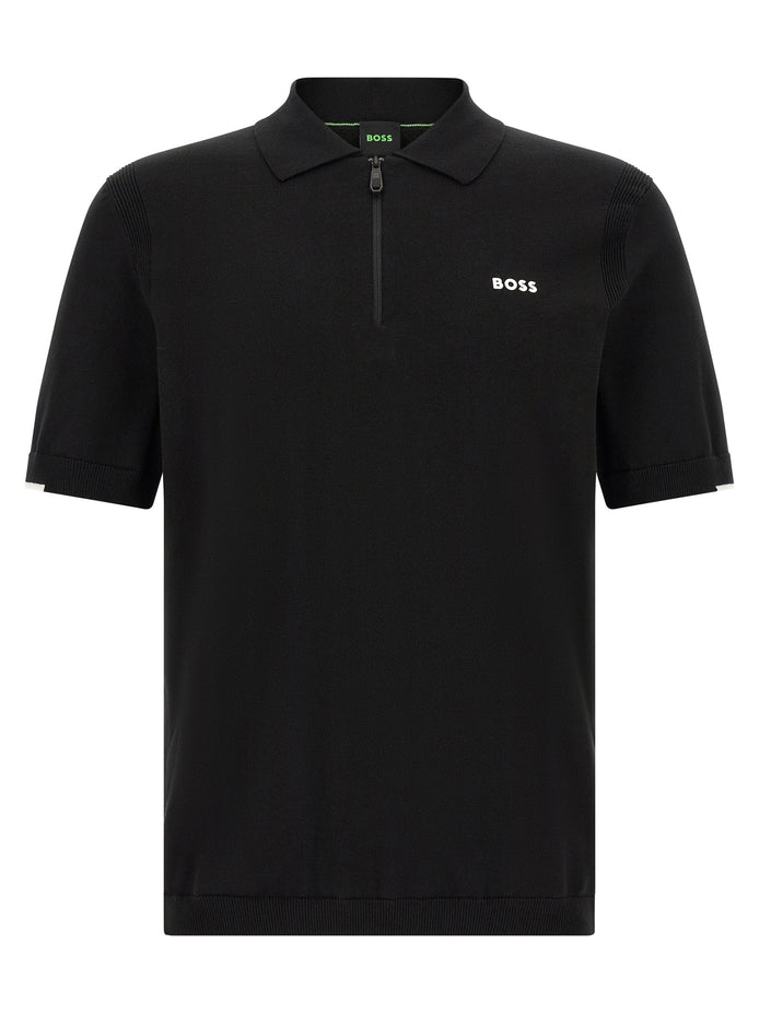 Hugo Boss Black Cotton Polo Shirt