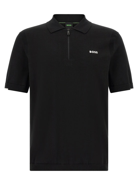 Hugo Boss Black Cotton Polo Shirt