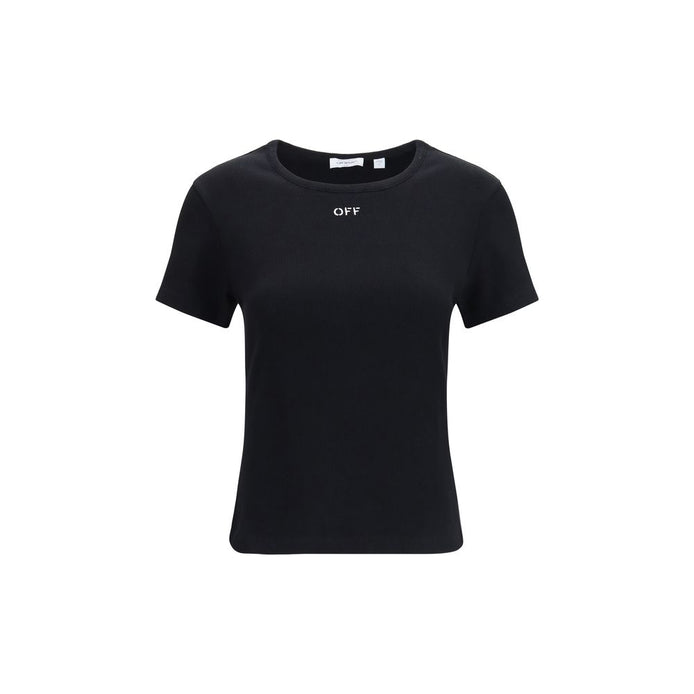Off-White Black Cotton T-Shirt