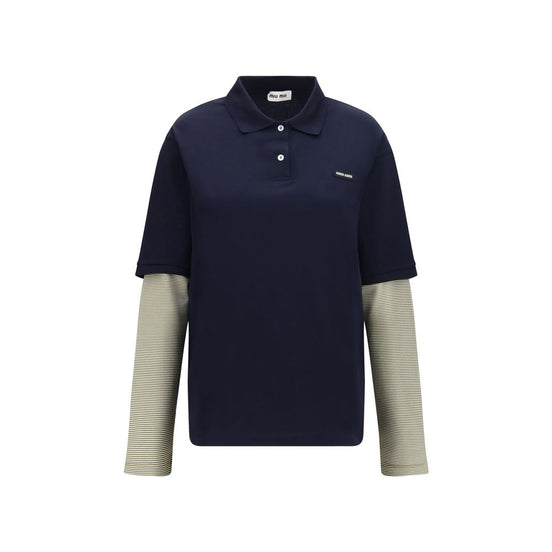 Miu Miu Blue Cotton Sweatshirt