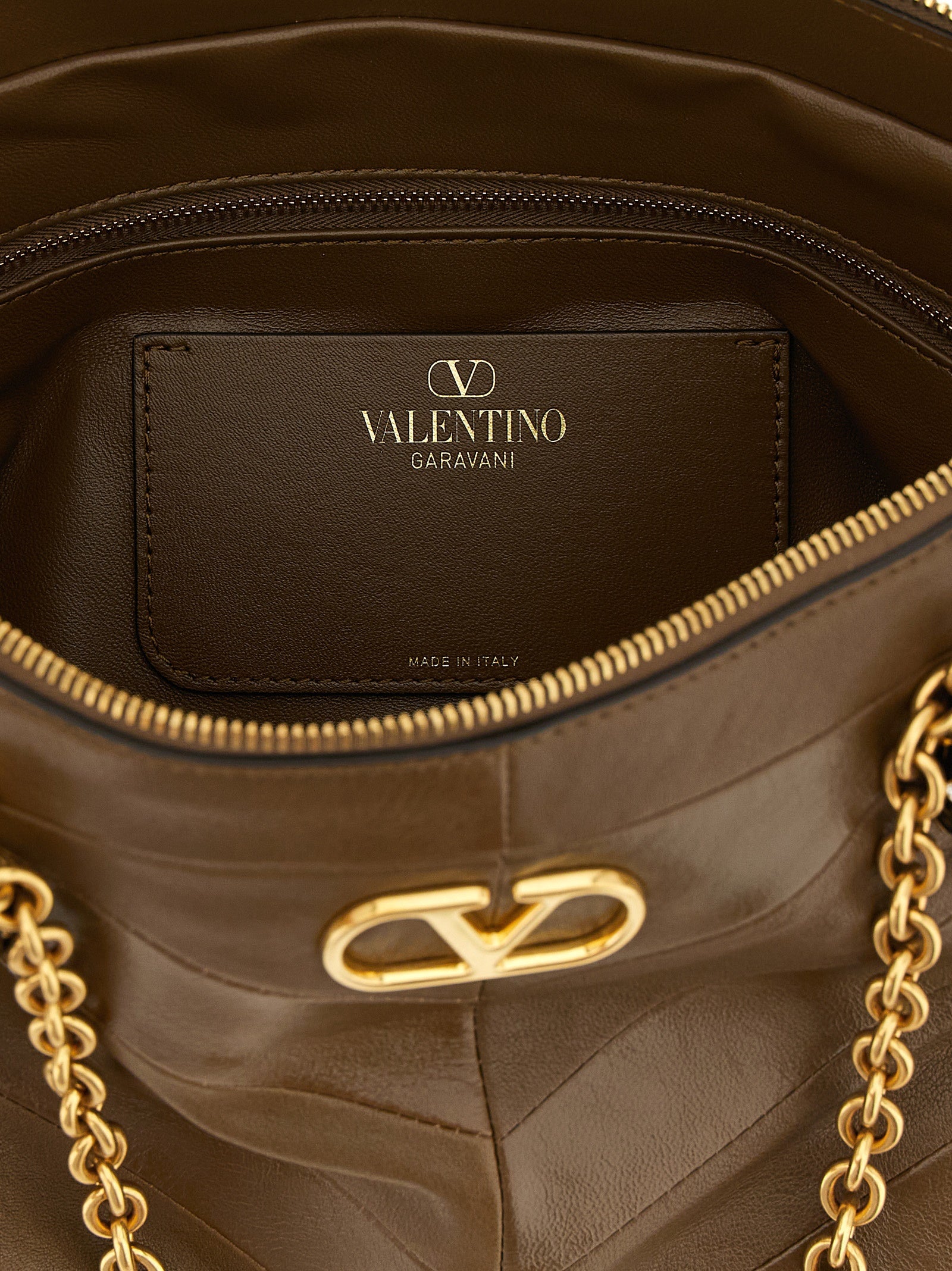 Valentino Garavani Panthea medium Brown Lamb Leather Shoulder Bag