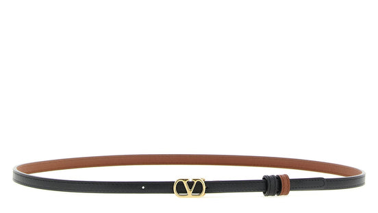 Valentino Garavani Multicolor Calfskin Thin Belt