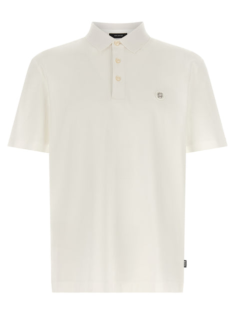 Hugo Boss White Cotton Polo Shirt