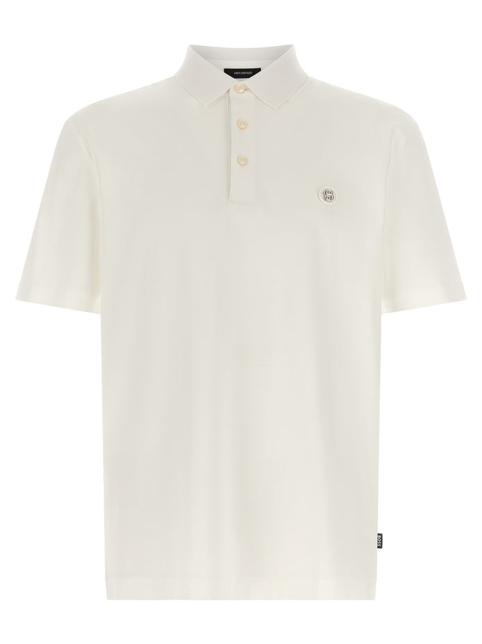 Hugo Boss White Cotton Polo Shirt
