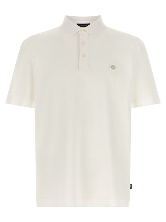 Hugo Boss White Cotton Polo Shirt
